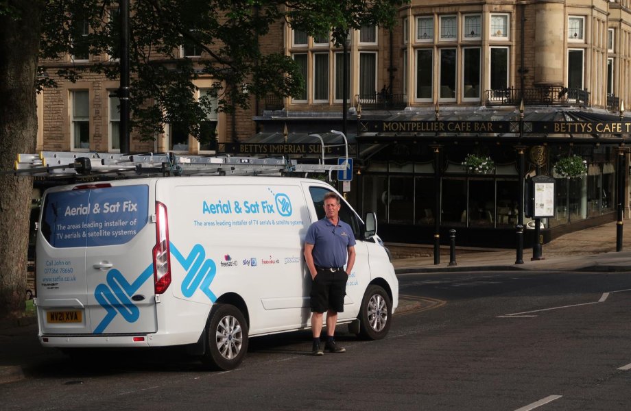 John with the Aerial & Sat Fix Van in Harrogate