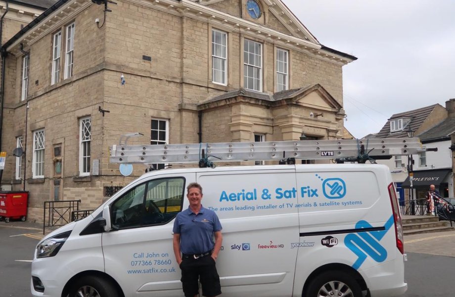 John with the Aerial & Sat Fix Van in Wetherby